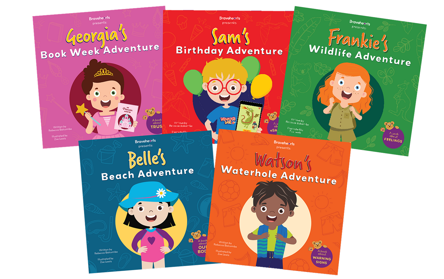 Bravehearts Ditto’s Keep Safe Adventure Story Book Series - Set of 5 Story Books About Personal Safety