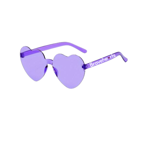 Bravehearts Heart Shaped Sunglasses - Adult Size
